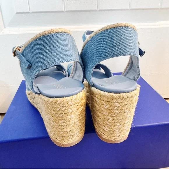 Stuart Weitzman Blue Wedges - Picture 4 of 7